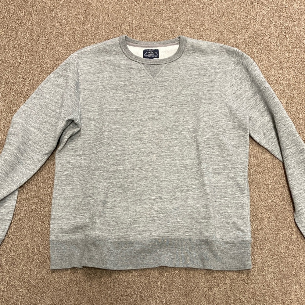J. Crew Light Grey Crewneck Sweatshirt Size Medium
